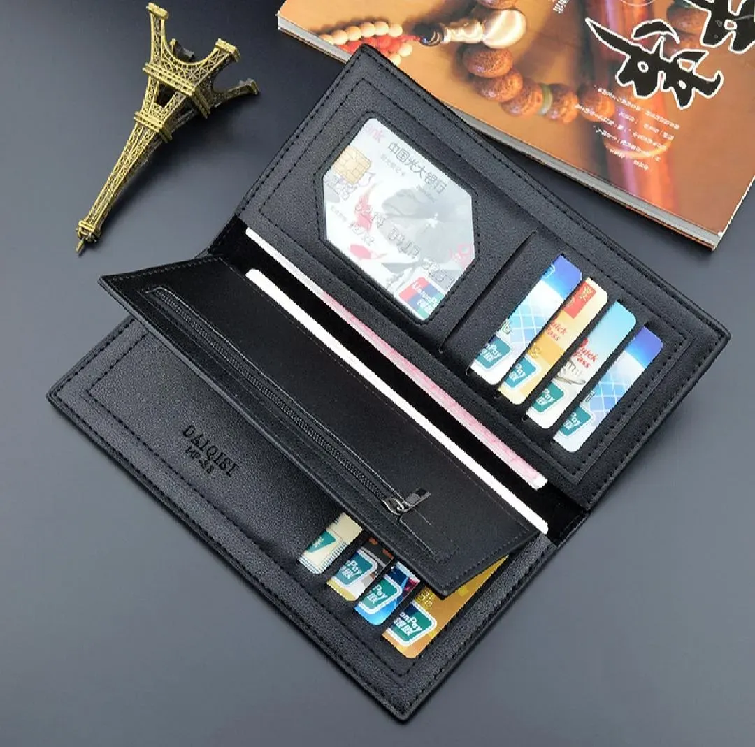 Dual Tone Long Wallet with 14 Card Slots & Zipper Pocket