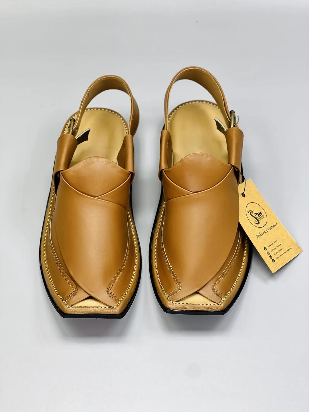 Peshawar Zalmi Inspired Orange Peshawari Chappal – Premium Leather