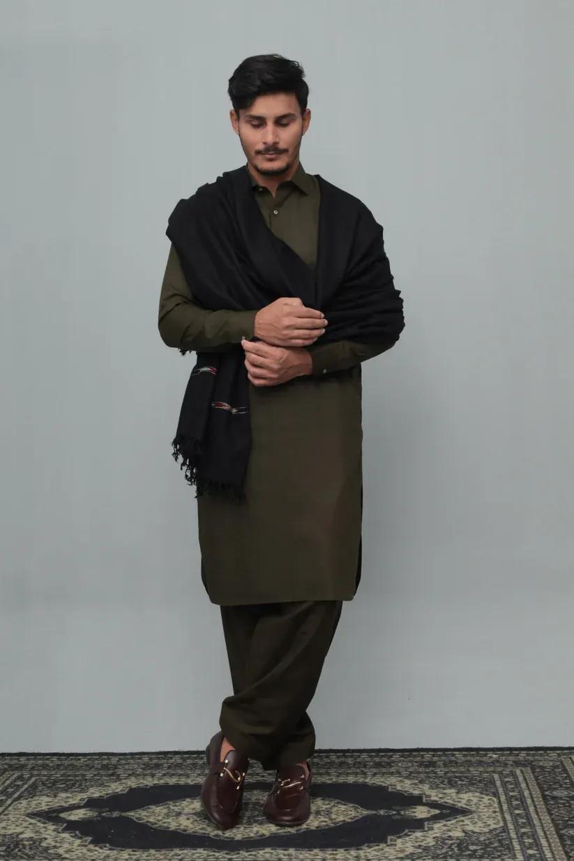 Gents Shawl Thick Wool | Pure, Fine and Soft Wool Islampur Swat Khaddi Made Shawl Perfect Gift | 