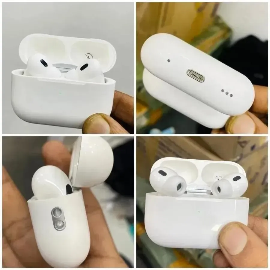 Black Airpods with Wireless Charging Cable & Box