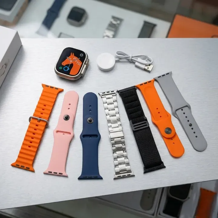 Ultra2 Smart Watch with 7 Straps & Fast Charge
