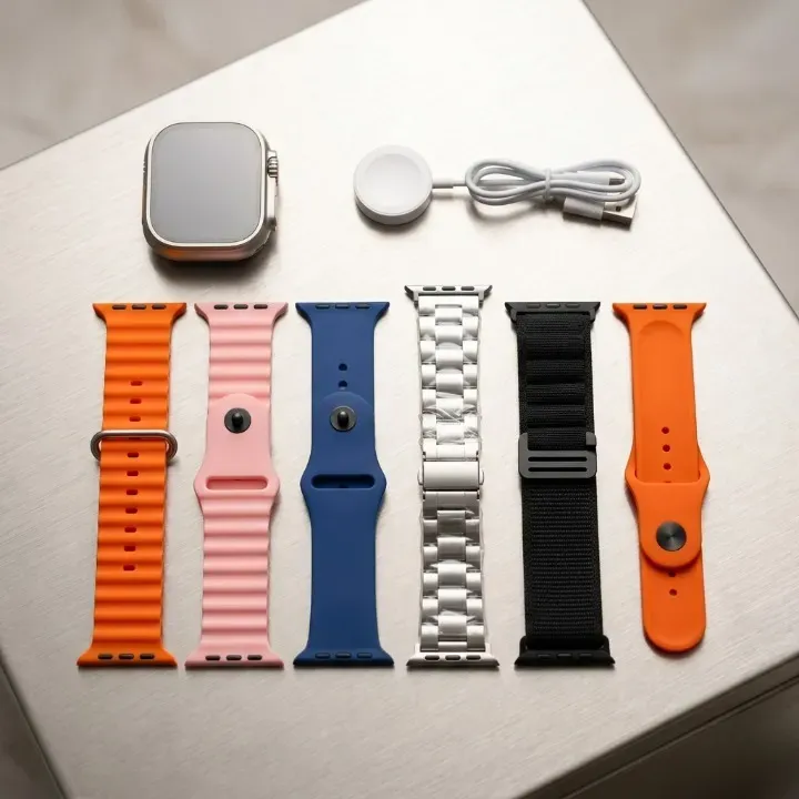 Ultra2 Smart Watch with 7 Straps & Fast Charge