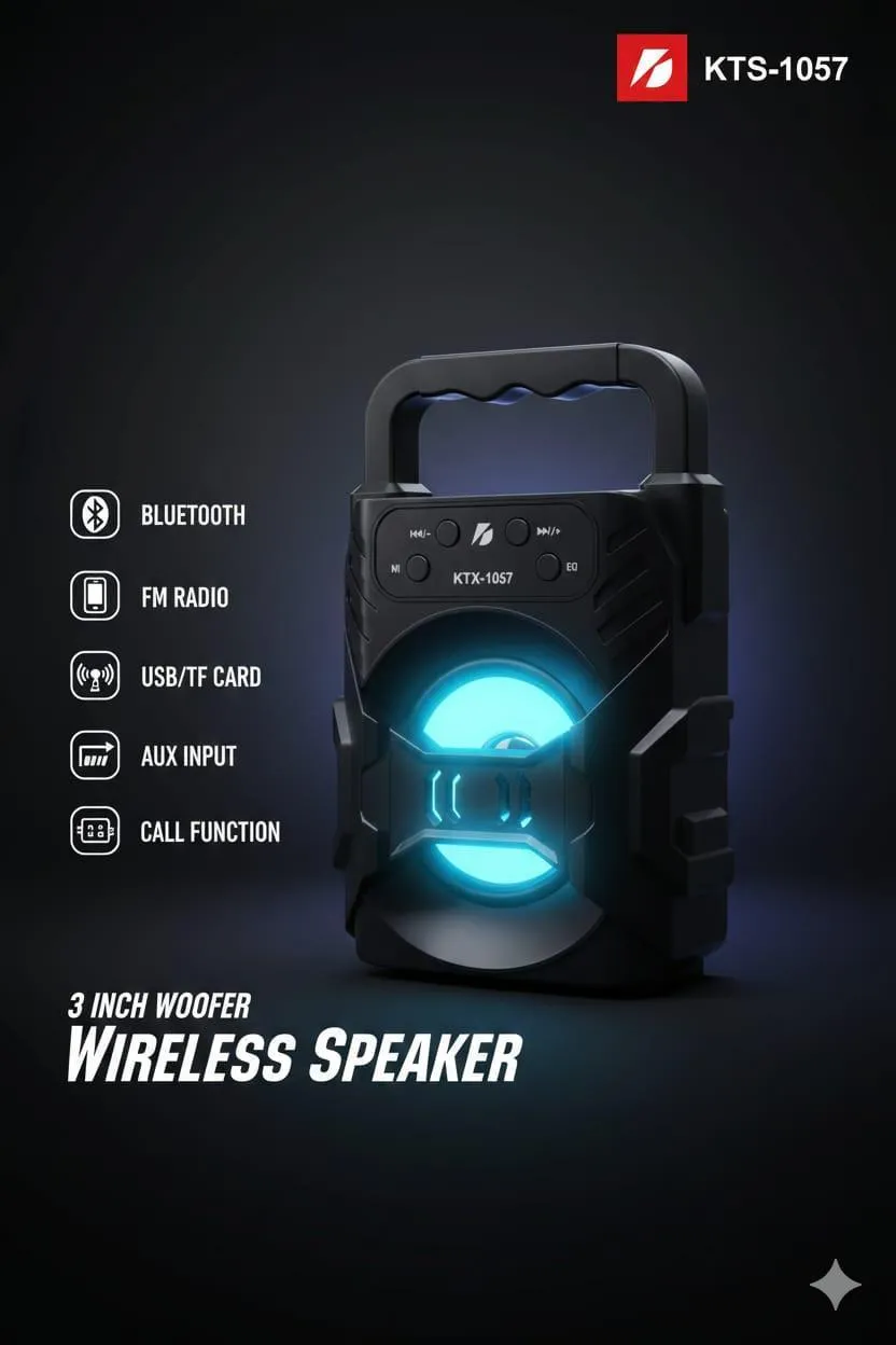 Portable Bluetooth Wireless Speaker (KTS-1057)