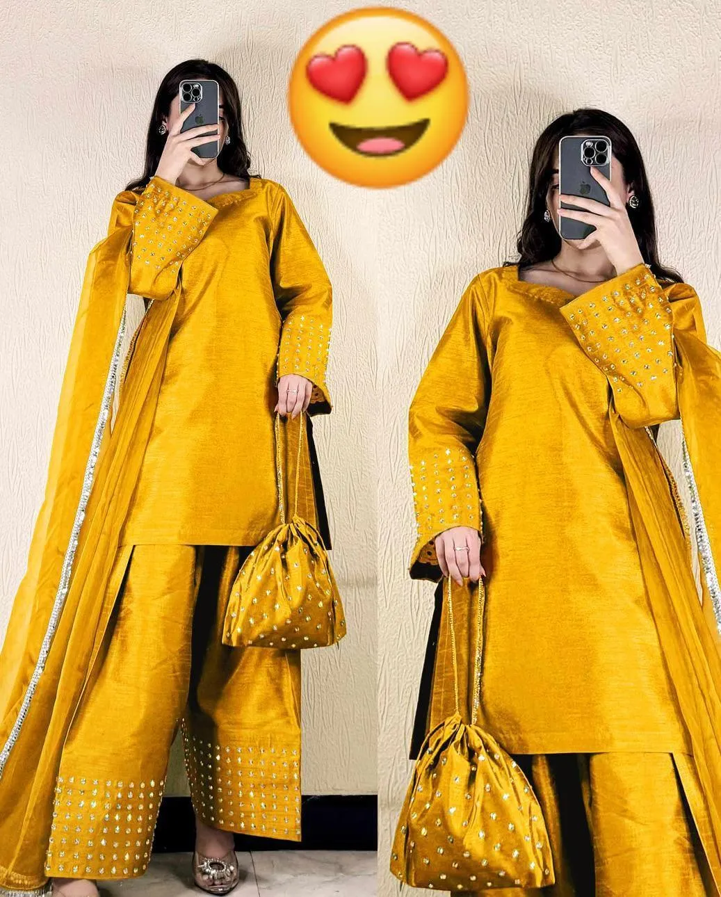 3 Pcs Women's Stitched Shamoz Silk Plain Suit