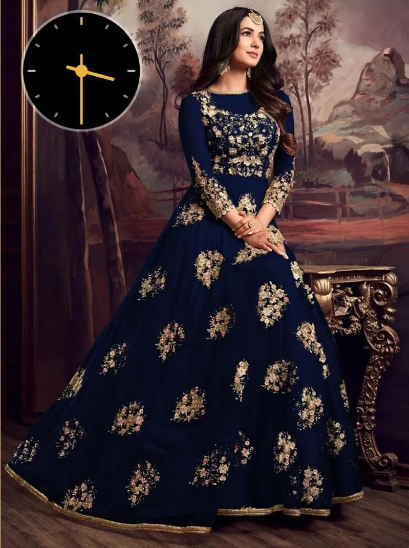 2 Pcs Women's Stitched Organza Embroidered Maxi And Trouser