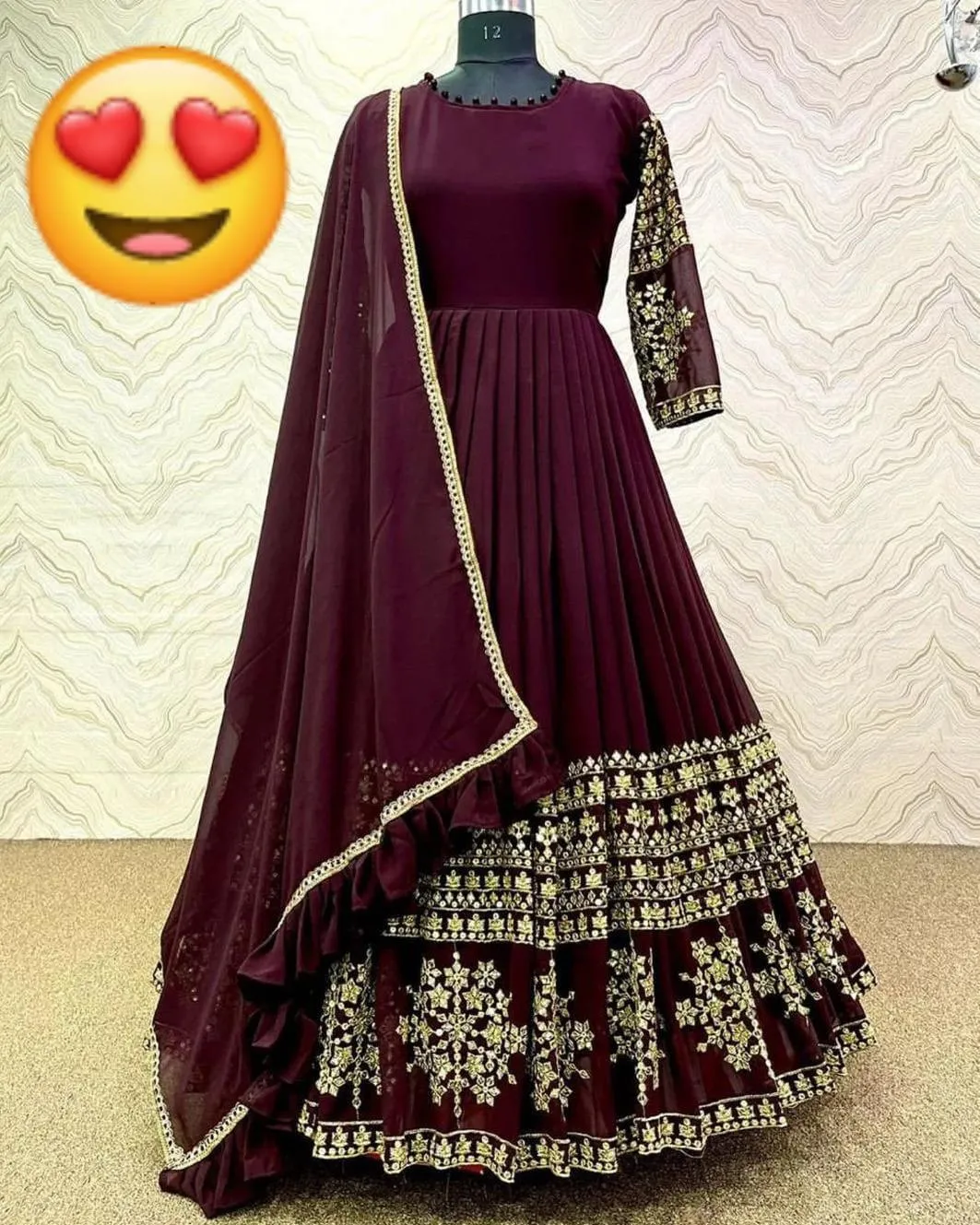 3 Pcs Women's Stitched Shamoz Silk Embroidered Maxi And Trouser