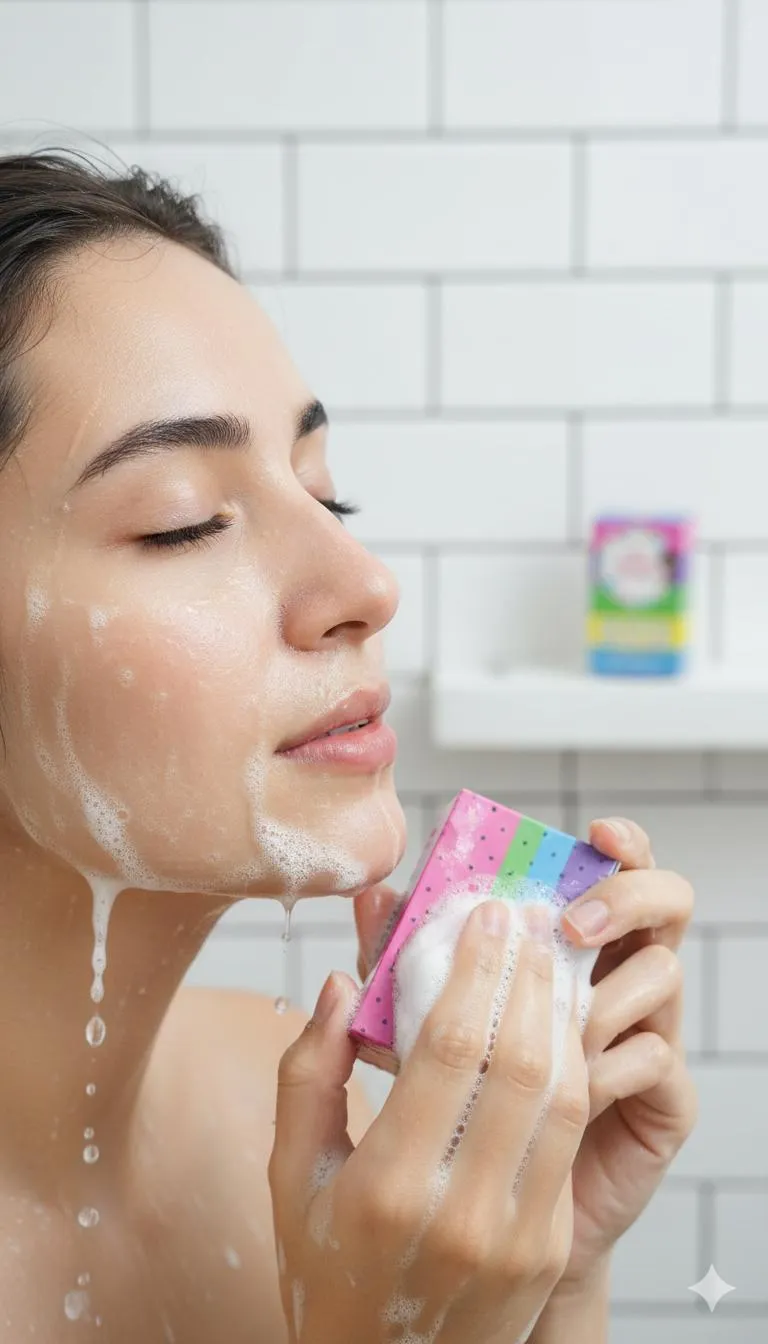 RCH Aromma "Omo White Plus" Mix Color Soap 100g – Rainbow Whitening Soap for Brightening, Whitening, Exfoliating & Deep Cleansing, Leaving Skin Smooth, Fresh, and Radiant