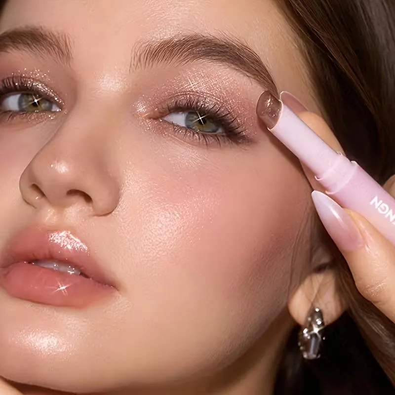 Jelly Eyeshadow Highlight Stick | Glitter Shimmer High Pigmentation Long Lasting Eye & Face Makeup | Blendable Lightweight Jelly Cream Highlighter | Crystal Jelly Glaze Stick for Party, Bridal, Wedding & Daily Makeup Look