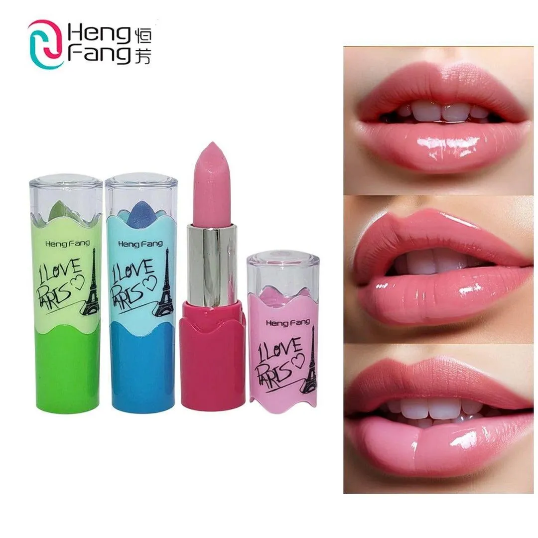 pack of 3 Heng Fang I Love Paris Color-Changing Lip Balm– Moisturizing, Long-Lasting, NaturalTint
