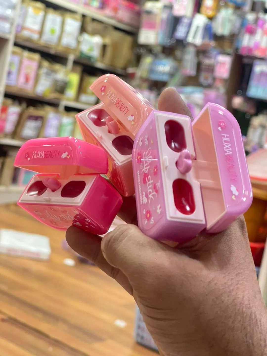 Huxia Beauty Cute Mini Box Lipstick | 2 in 1 Moisturizing Lip Balm & Lipstick | Long Lasting Soft Color