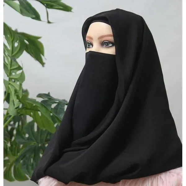 1 Pc Chiffon Plain Hijab Set