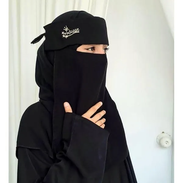 1 Pc Chiffon Embroidered Niqab