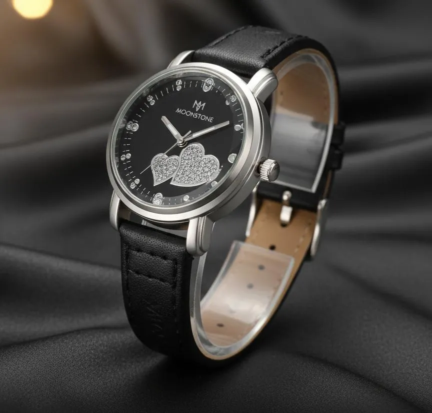 Ladies Heart Black watch 