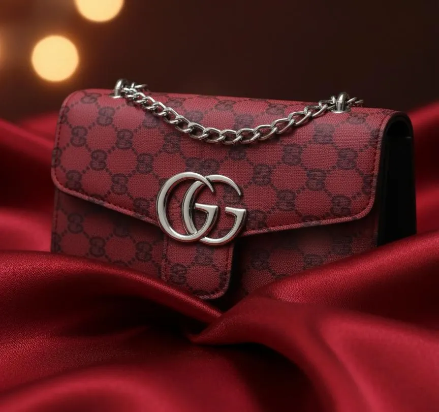 Girl's Velvet Printed Shoulder Bag