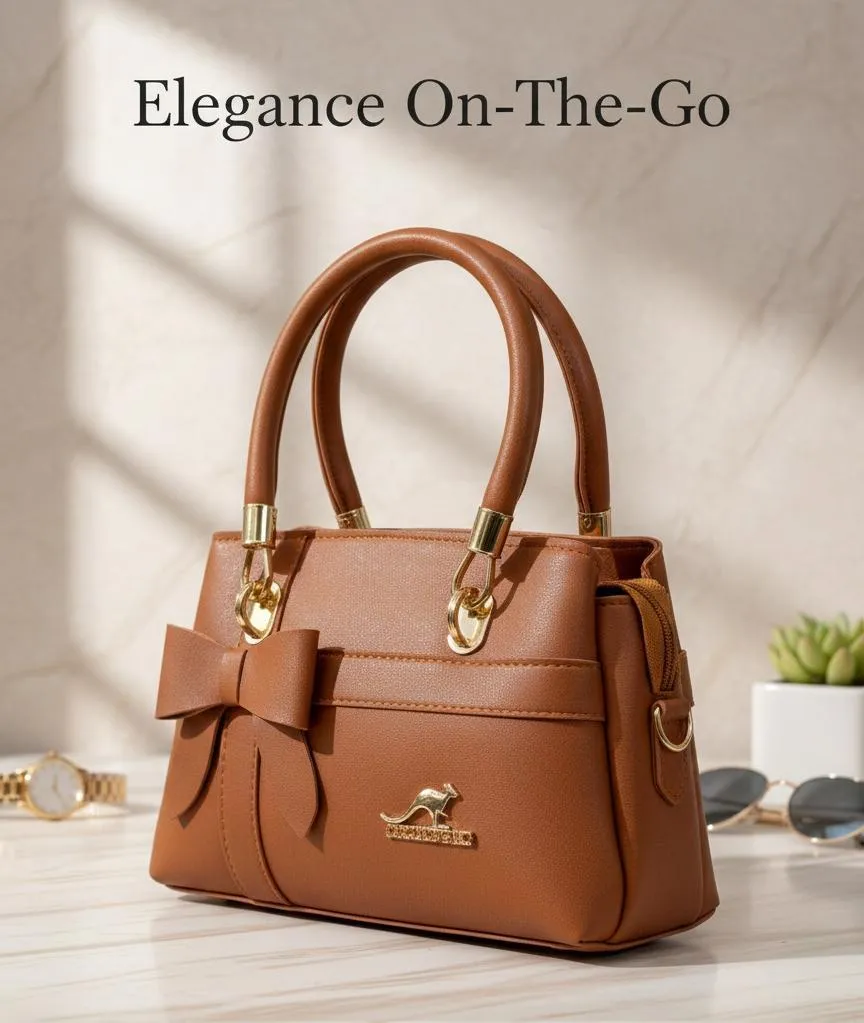 Girl's Leather Plain Hand Bag