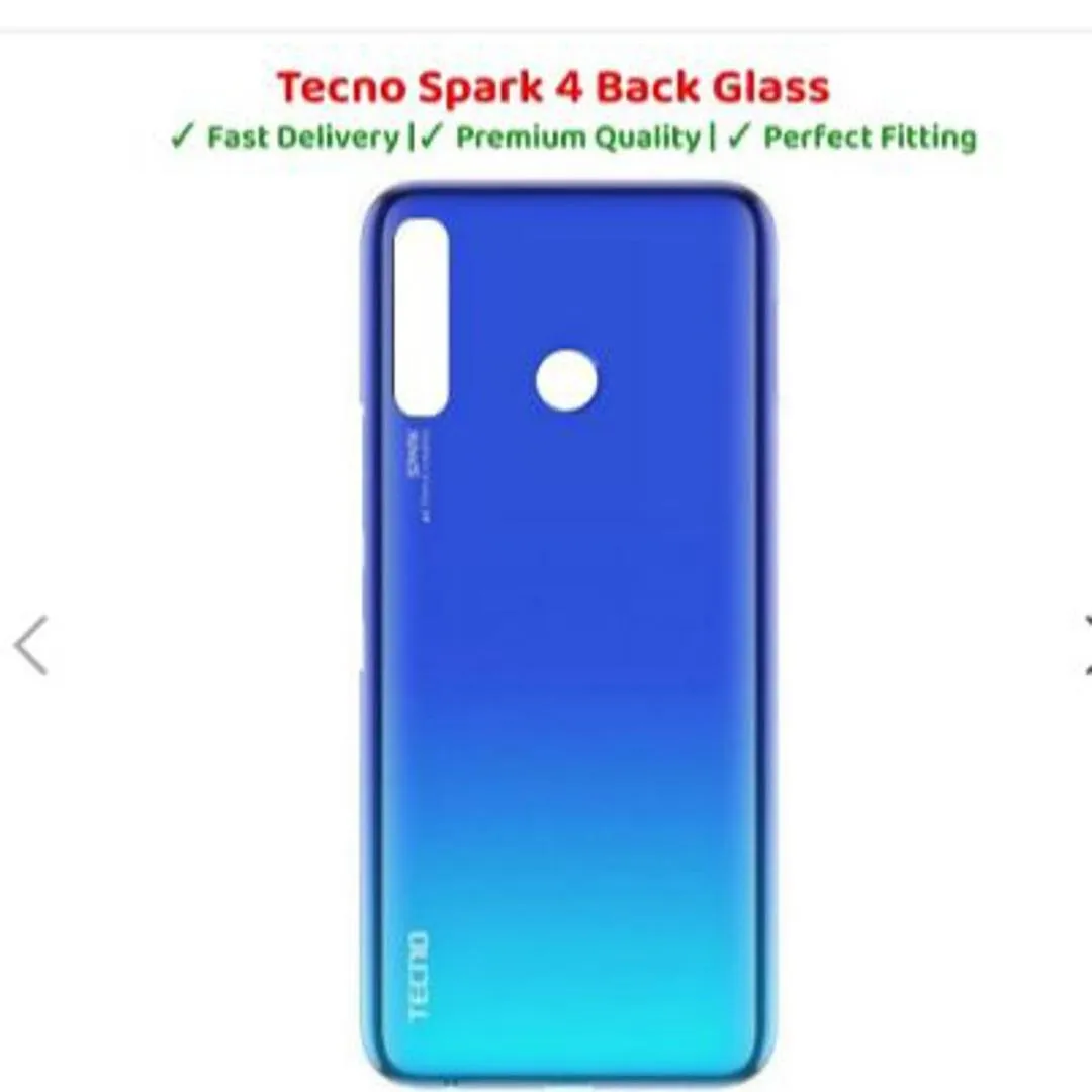 Tecno Spark 4 Back Battery Cover Replacement , Back Panel or Back Battery Cover for Tecno Spark 4 with side bottons