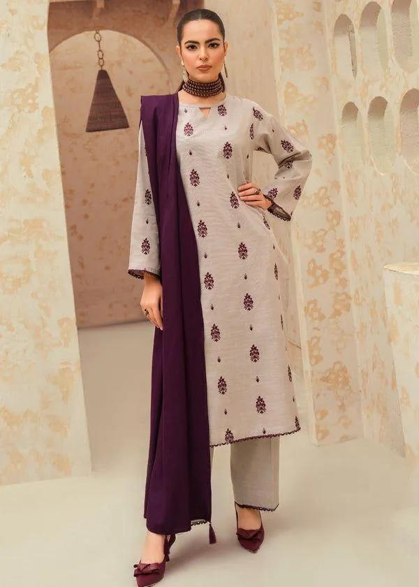 3 Pcs Women's Unstitched Embroidered Suit
