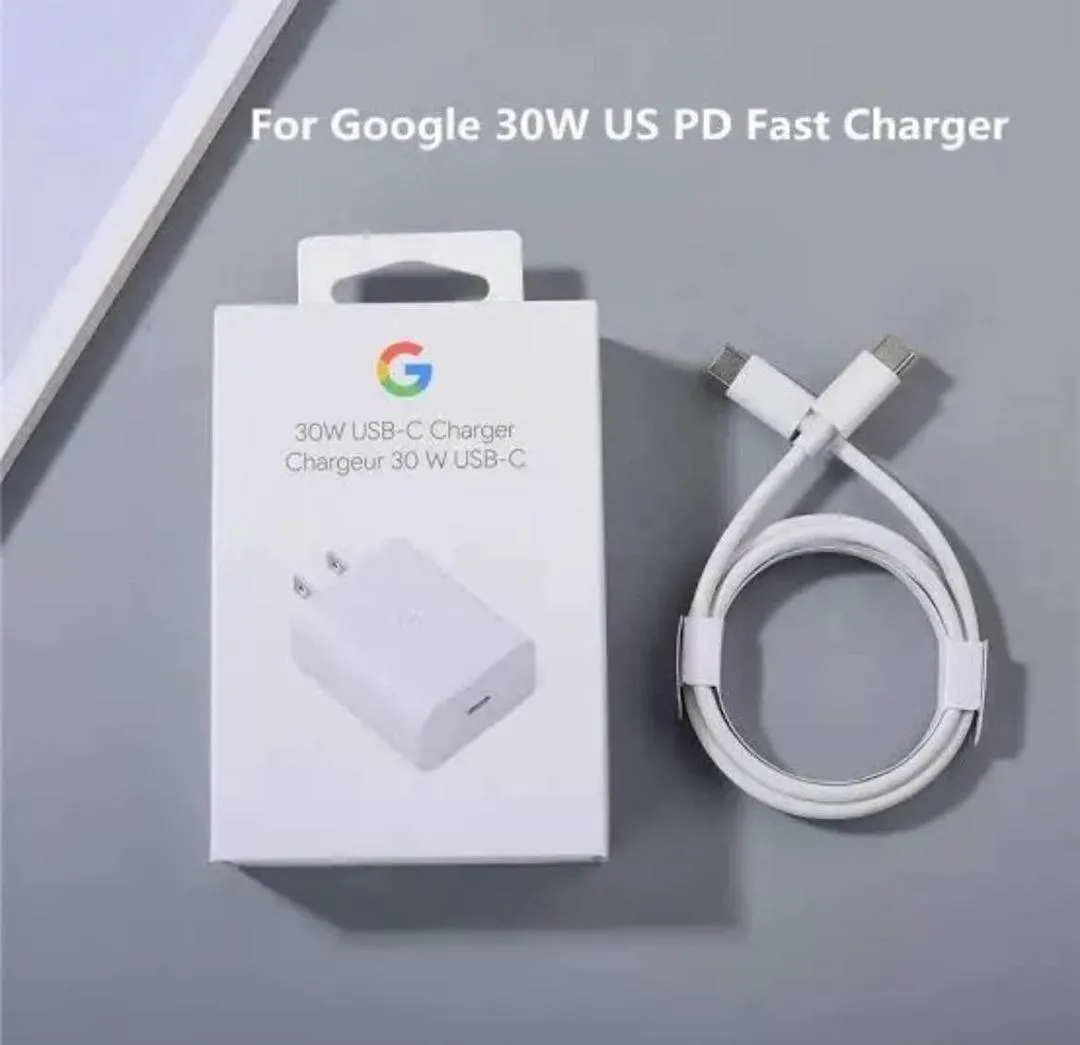Origional Google Pixel 30W Usb C Adopter for All Google Pixel Mobile with Repid Charging Message