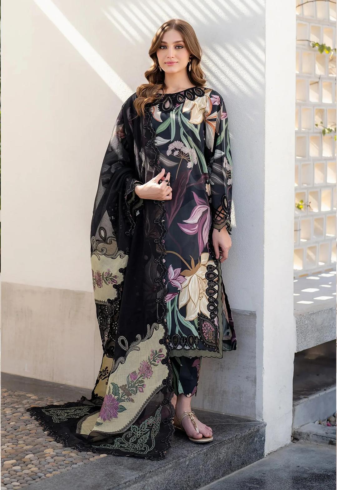 MIX BRAND Premium Khaddar 3 Pcs Unstitched Printed Suit