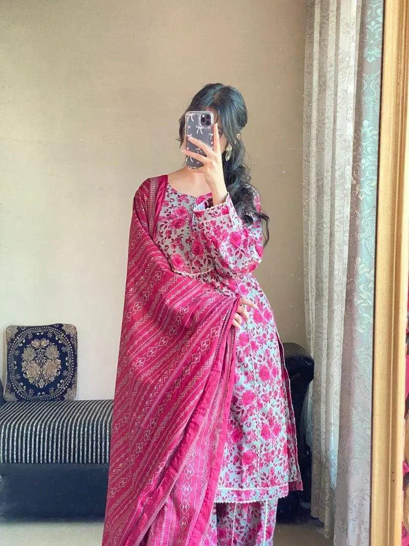 MIX BRAND Premium Khaddar 3 Pcs Unstitched Printed Suit