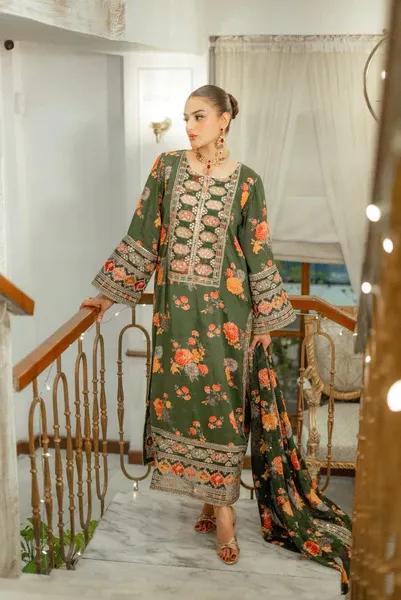 KARANDI MOST HIT ARTICLES 3 Pcs Unstitched Digital Print Suit