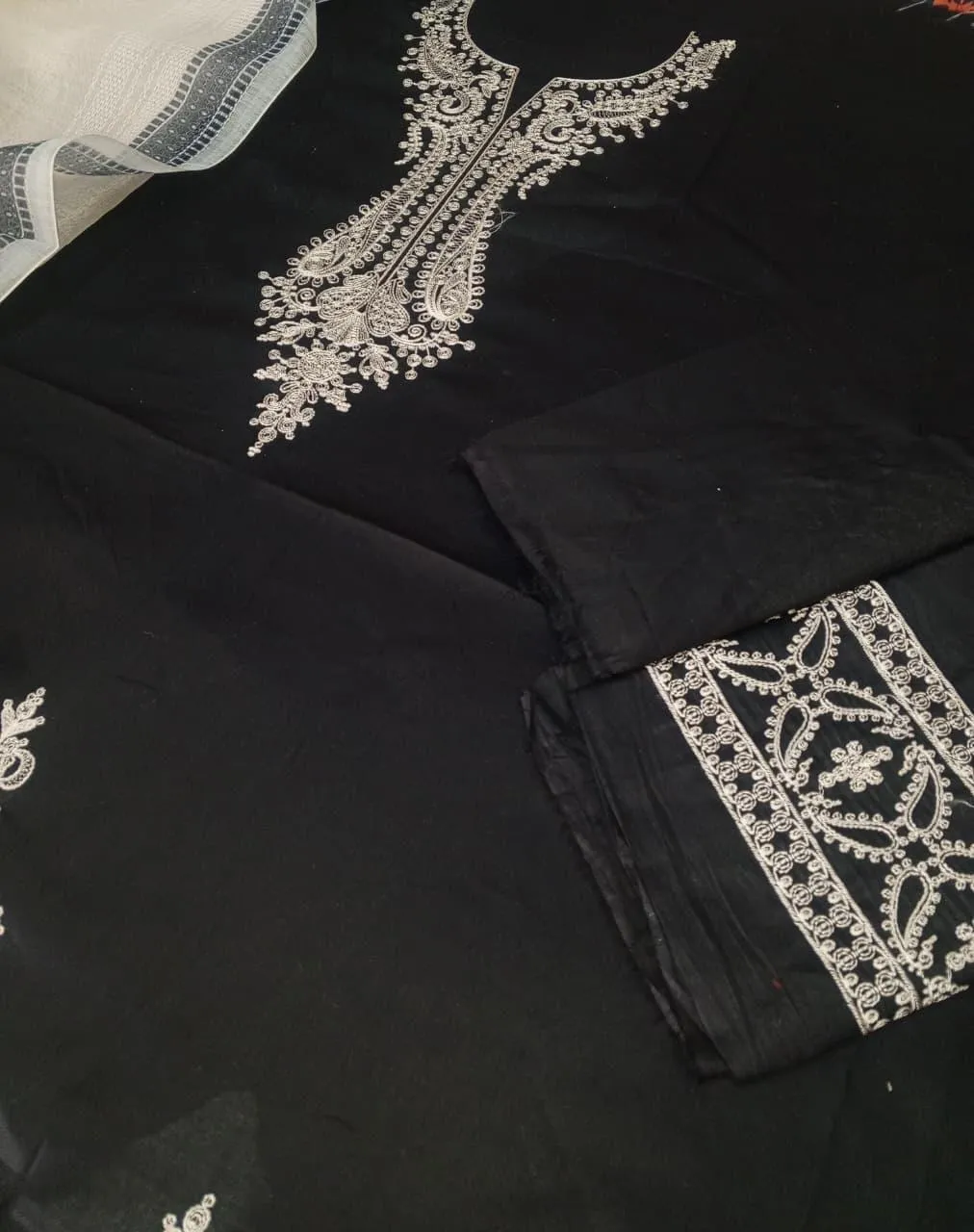 Black Embroidered 3-Piece Lawn Suit for Eid & Parties