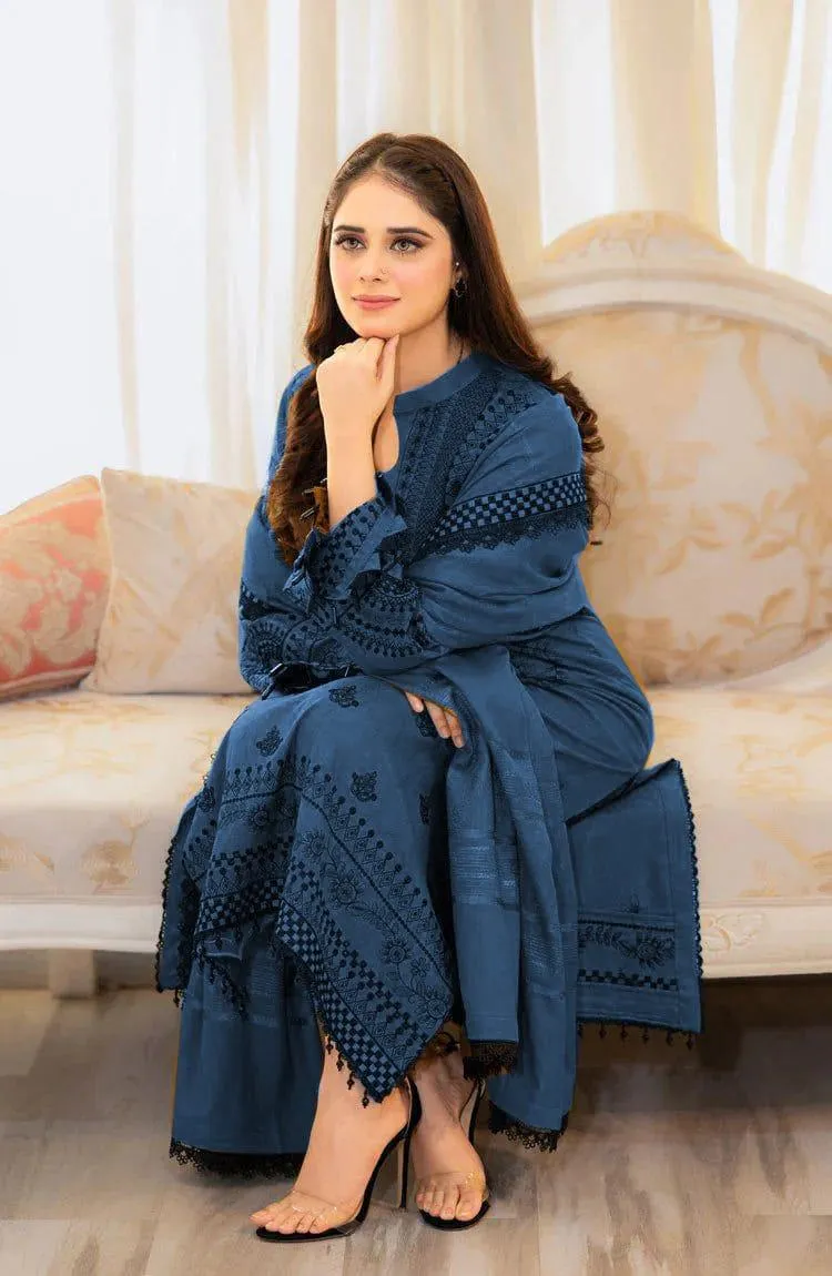 HIT CODES BY LIBAAS 3 Pcs Unstitched Embroidered Suit