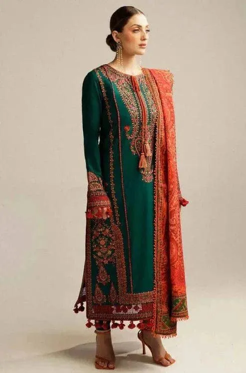 HUSSAIN REHAR 3 Pcs Women's Embroidered Suit