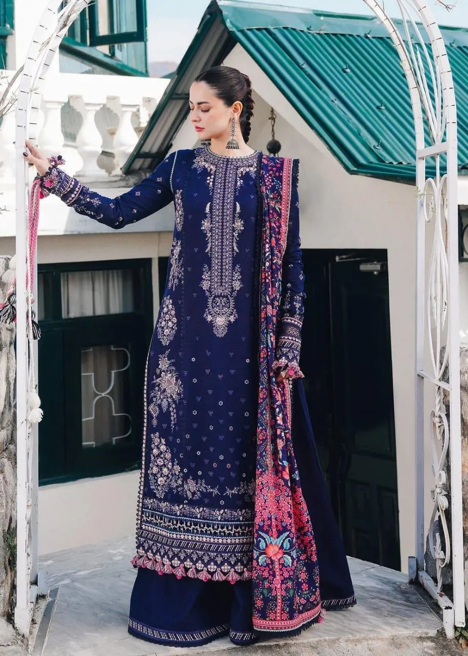 3 Pcs Women's Unstitched Embroidered Suit
