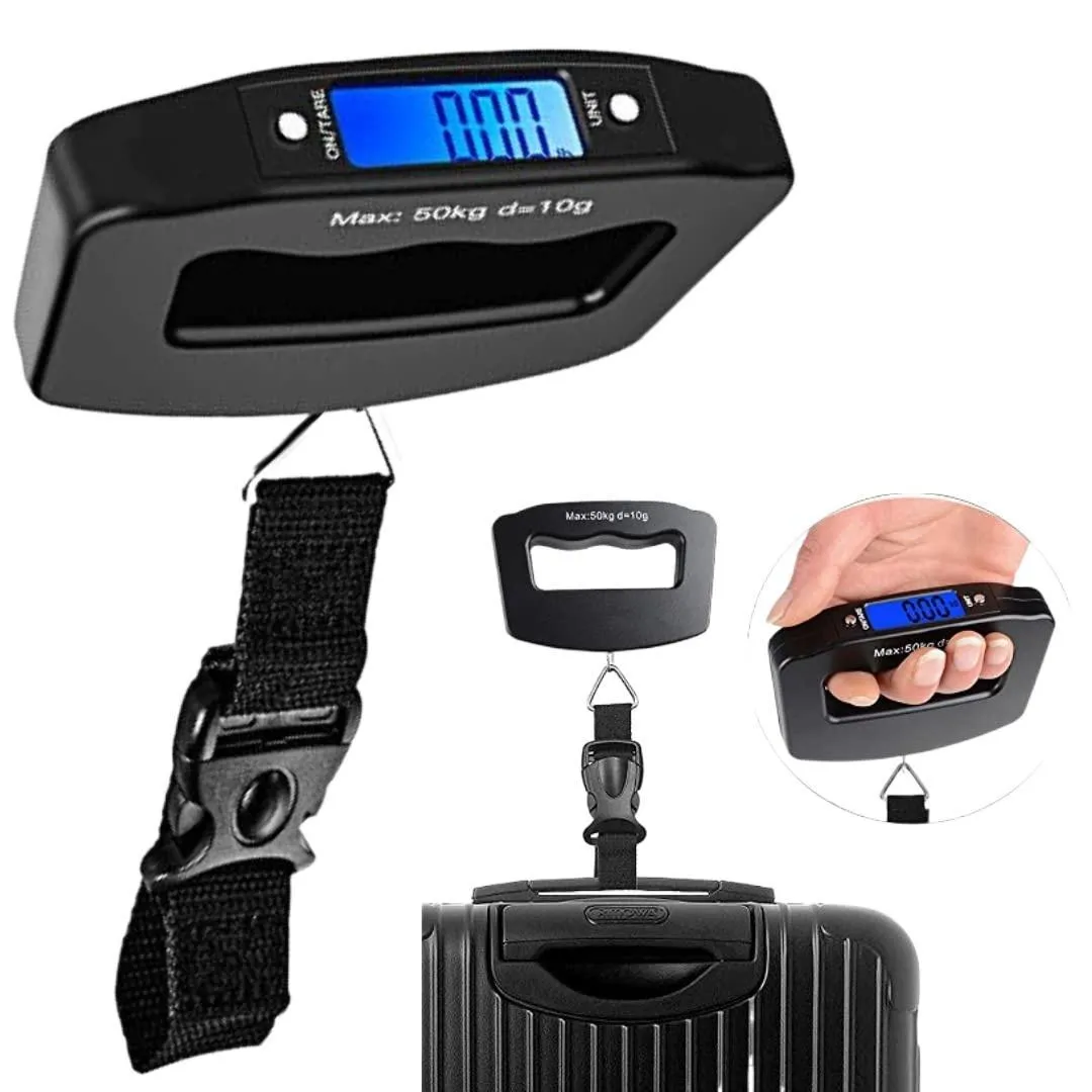 Electronic Weighing Scale with Hook for 50kg and 10g Digital Baggage Scale Pocket Scale with Hanging band