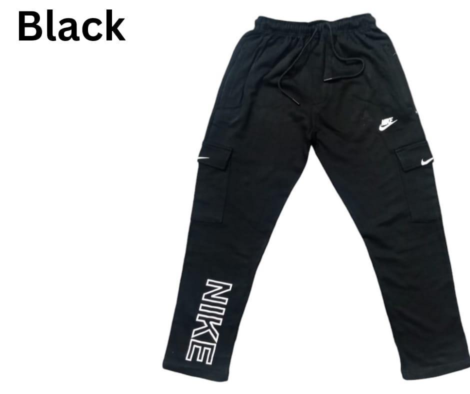 1 Pc Men's Cotton Plain Cargo Pants- GSM 270