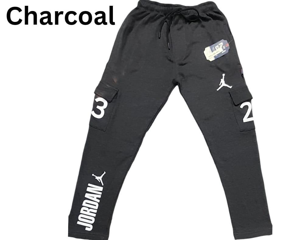 1 Pc Men's Cotton Plain Cargo Pants- GSM 270