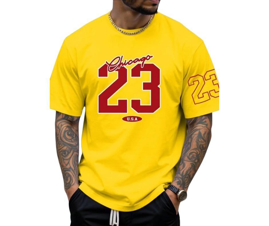 Men's Cotton Graphic Sublimation Round Neck T-Shirt - 1 Pc