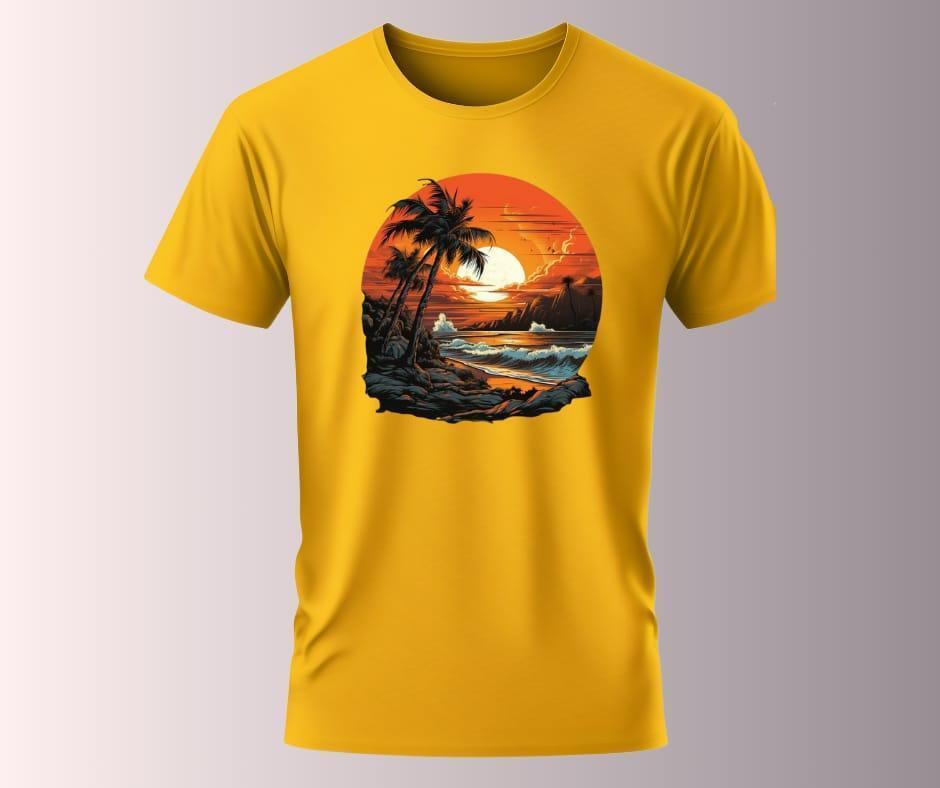 Men's Cotton Graphic Sublimation Round Neck T-Shirt - 1 Pc