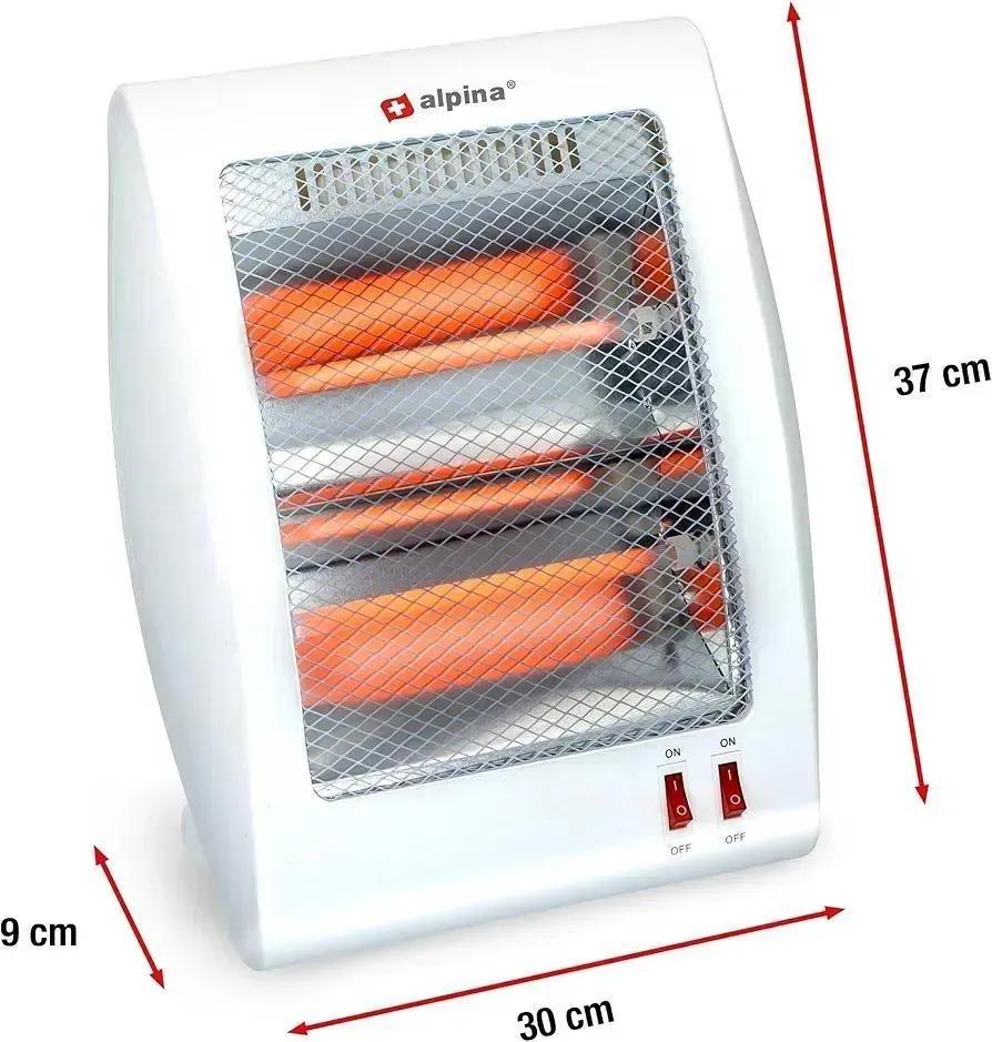 Electric Quartz Heater White Compact 400W