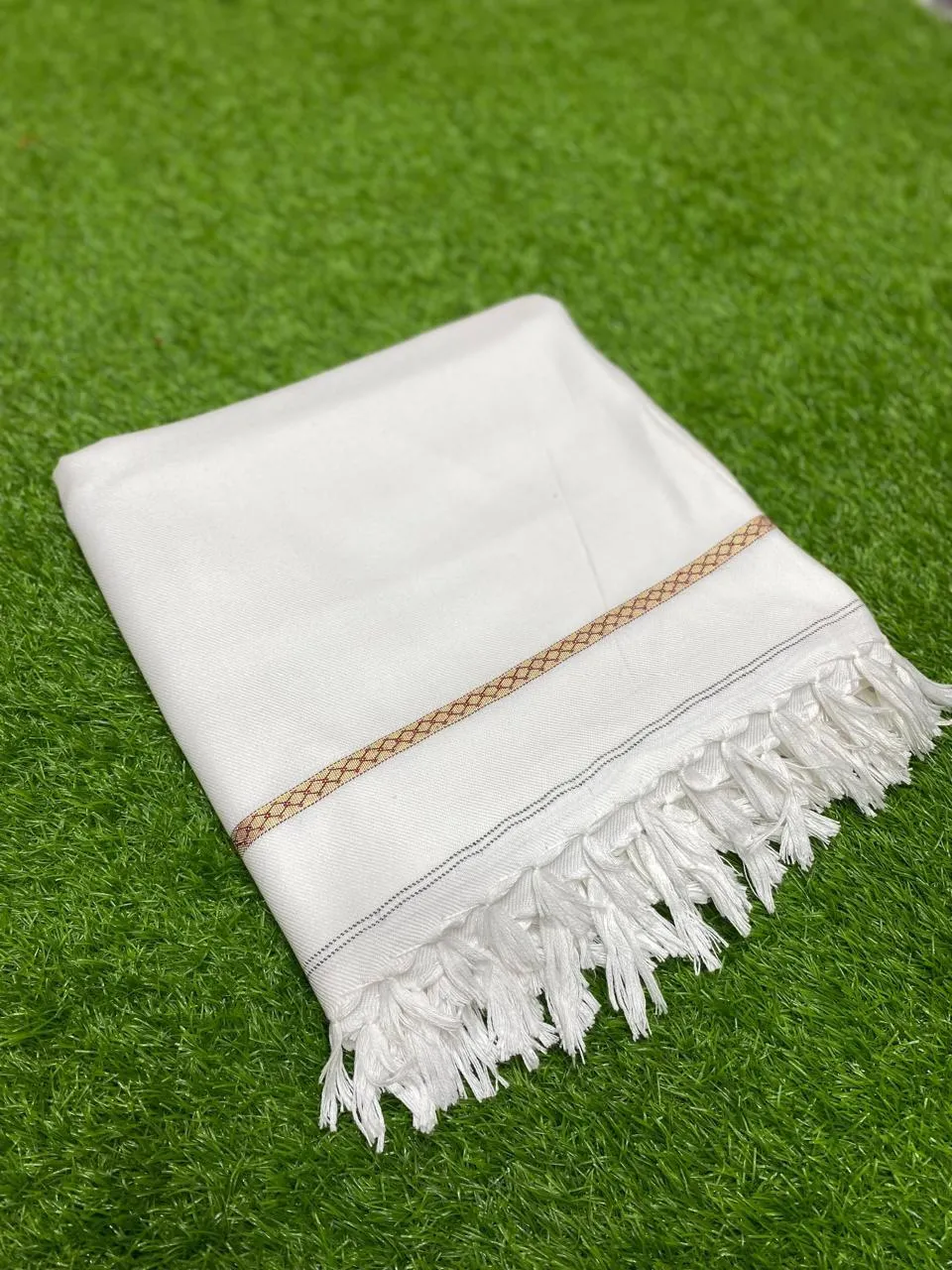 3 Pcs Men's Cotton Plain Shawl