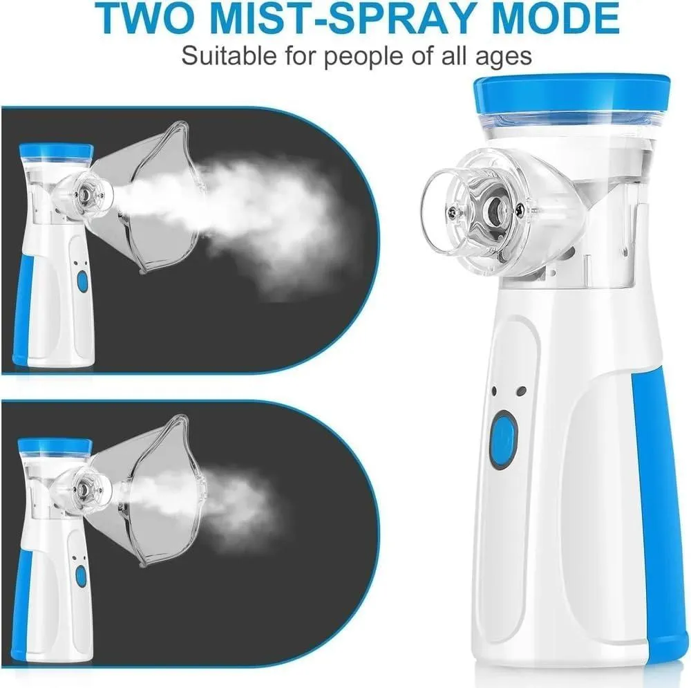 Portable Mesh Nebulizer Blue Compact for Adults & Kids