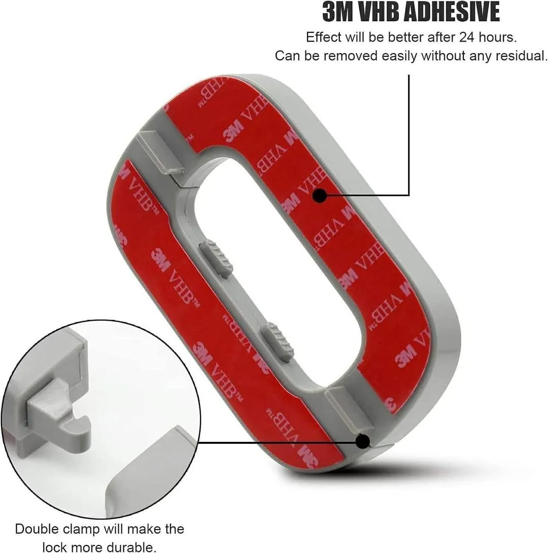 White Adjustable Fridge Lock for Kids Safety