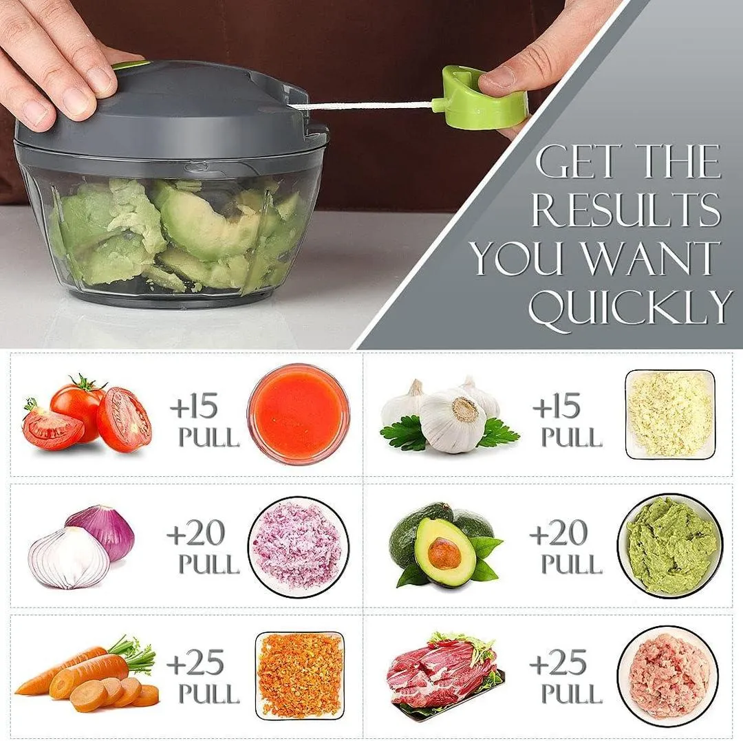 Manual Vegetable Chopper 500ml ABS Multicolor