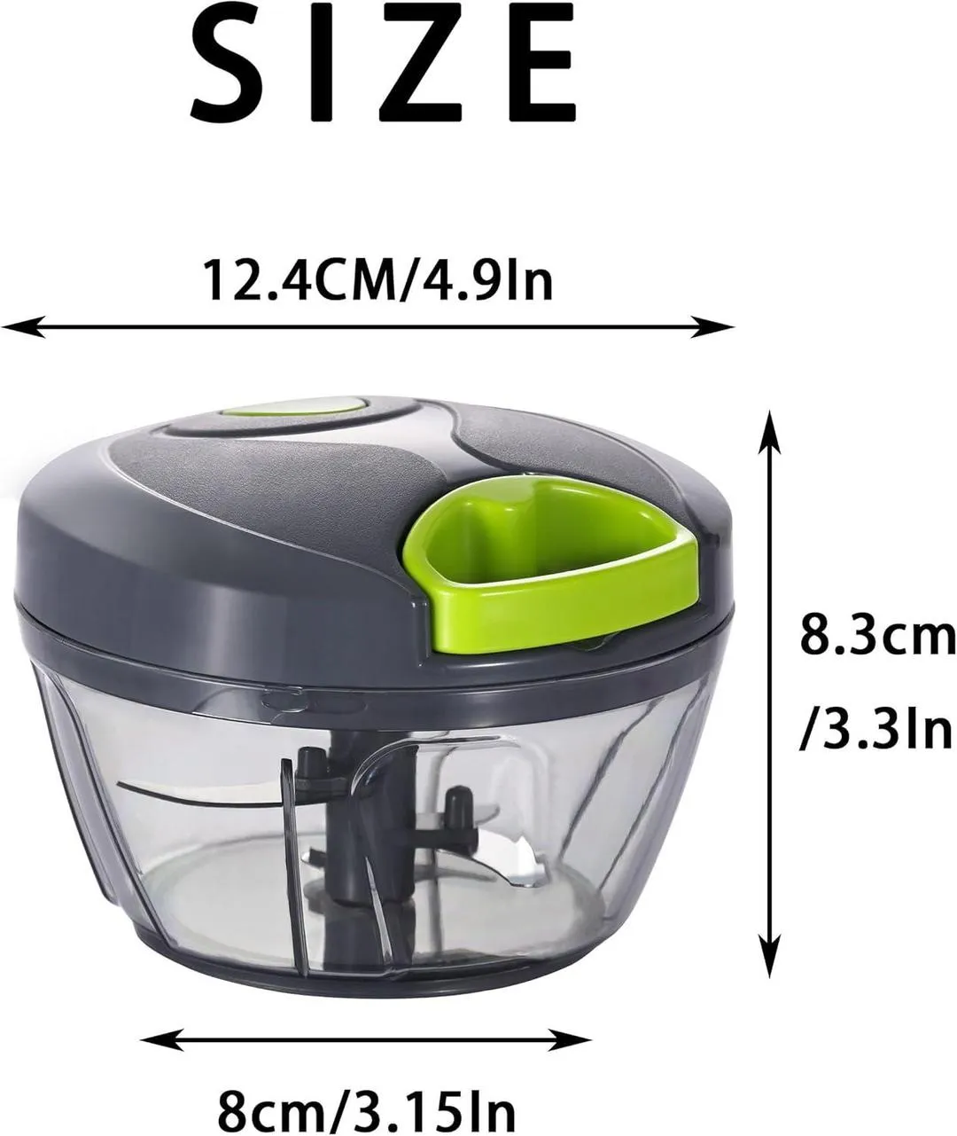 Manual Vegetable Chopper 500ml ABS Multicolor