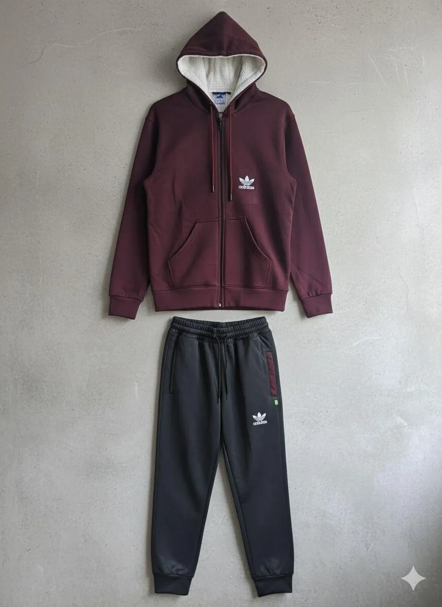 Men's Fleece Plain Hoodie Track Suit