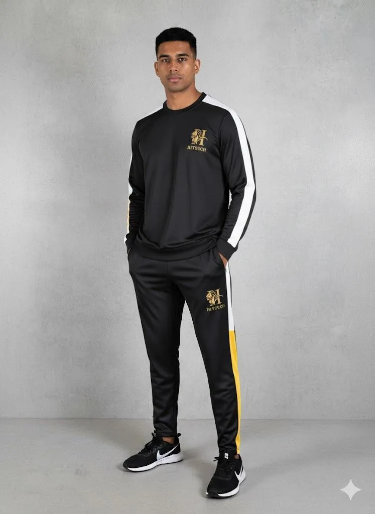 2 Pcs Men's Polyester Printed Sweatshirt Track Suit