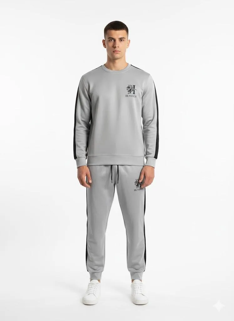 2 Pcs Men's Polyester Printed Sweatshirt Track Suit