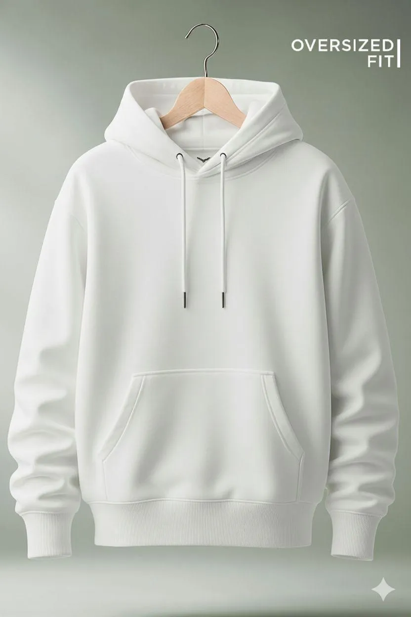 Men's Fleece Plain Hoodie