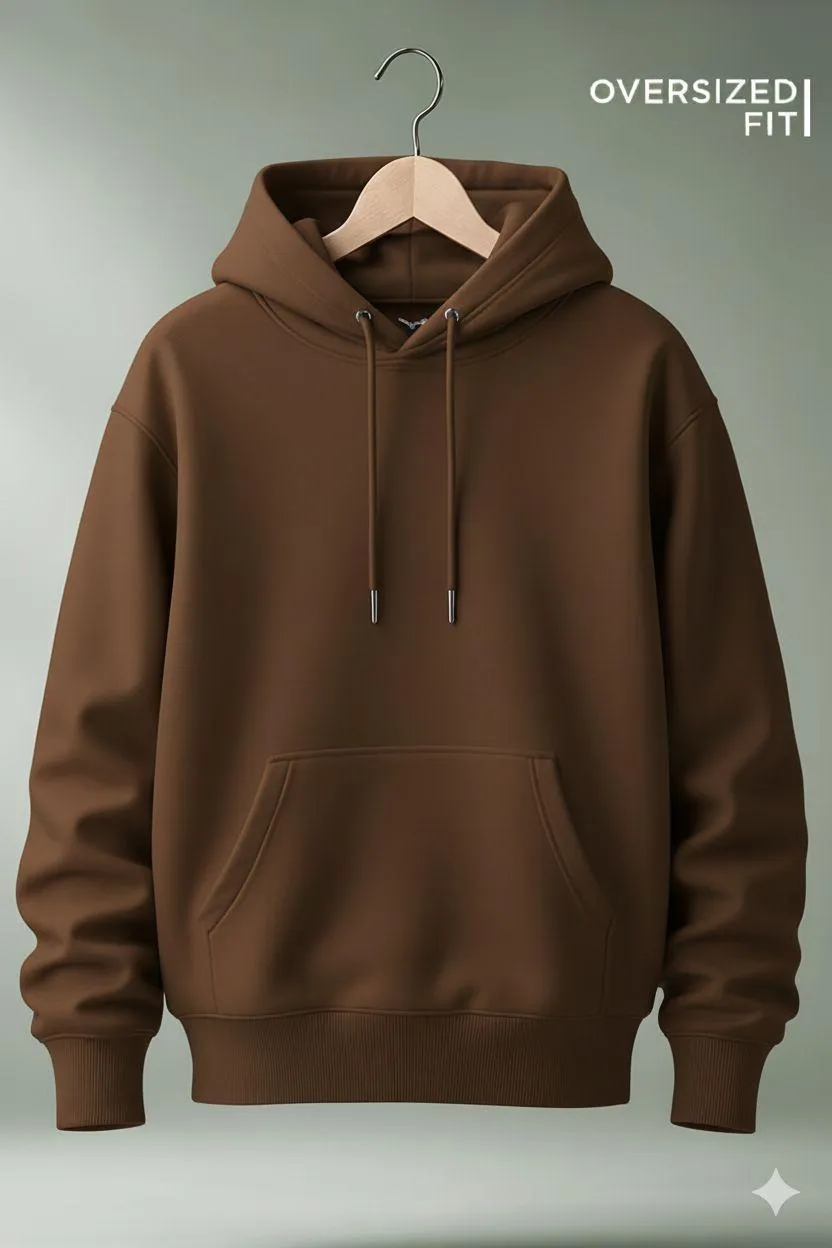 Men's Fleece Plain Hoodie