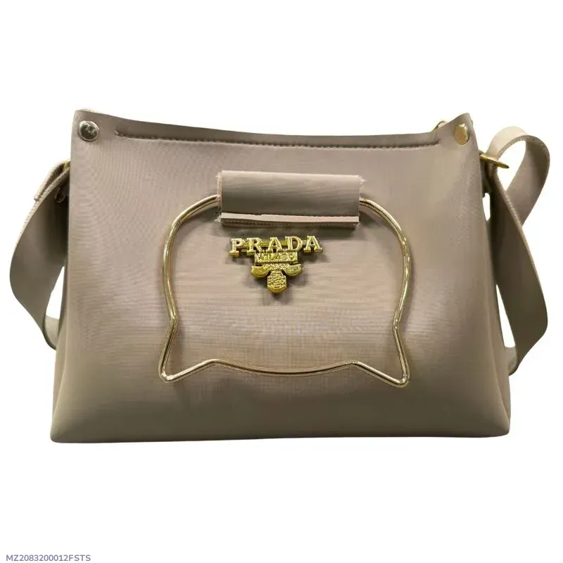 Women's PU Leather Plain Shoulder Bag