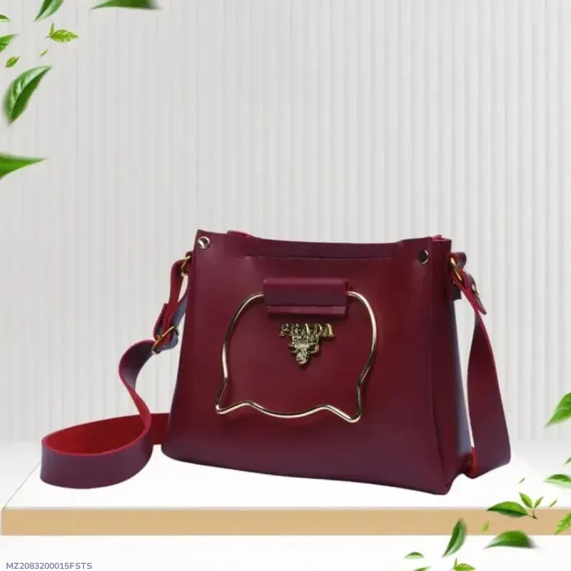 Women's PU Leather Plain Shoulder Bag