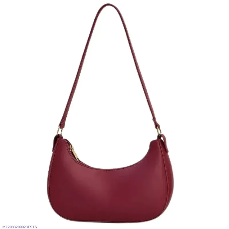 Women's PU Leather Plain Shoulder Bag