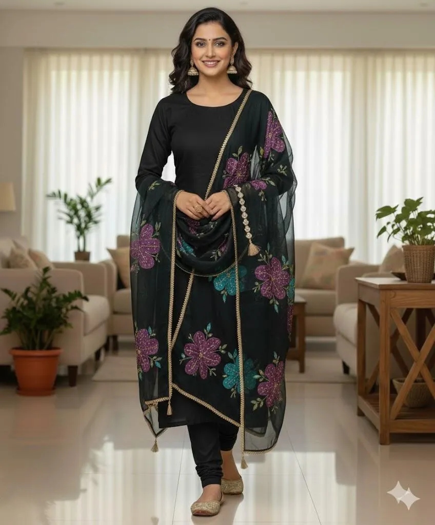 Women's Unstitched Suit - New Collection - Elegant 3 Piece Organza & Pure Kattan Silk Suit with Brush Paint, Nagina Heavy Work Dupatta & Free Mirror Neckline - Customized