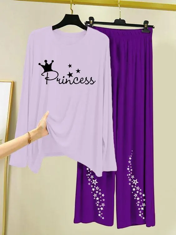 2 Pcs Women's Stitched Cotton Jersey Printed Night Suit